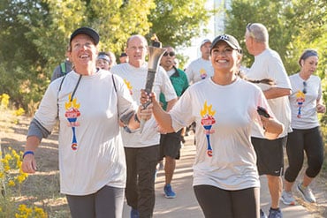 Photo of individuals participating in a LETR Torch run