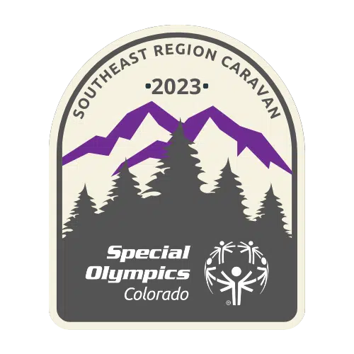 Special Olympics 2023 Southeast Region Caravan Logo with Tree's and the special olympics logo.